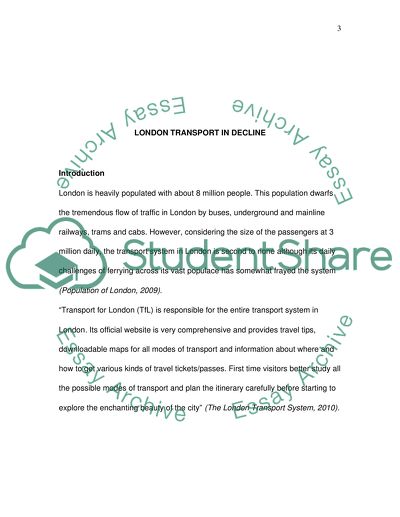 London Transport in Decline