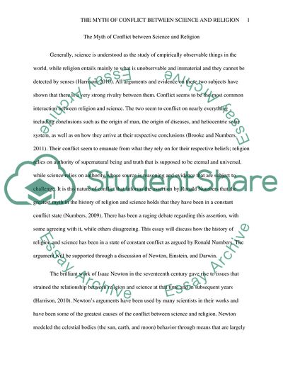 The Myth of Conflict between Science and Religion