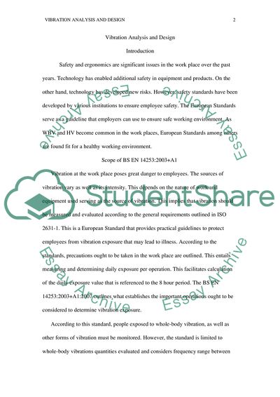Vibration Analysis and Design