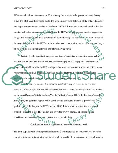 Ways by Which the HCT as a Premium College Would Improve Their Quality and Service Delivery