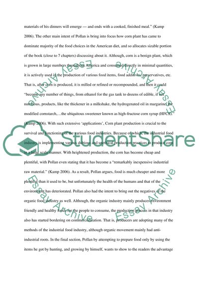 Response to The Omnivores Dilemma