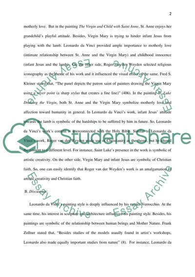 The Virgin and Child with Saint Anne by Da Vinci and the Virgin by Roger van der Weyden