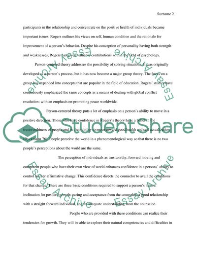 Carl rogers person-centred approach social work image