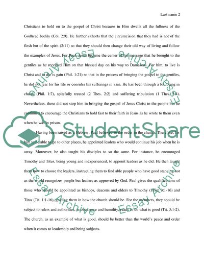 The First Missionary of Jesus Christ