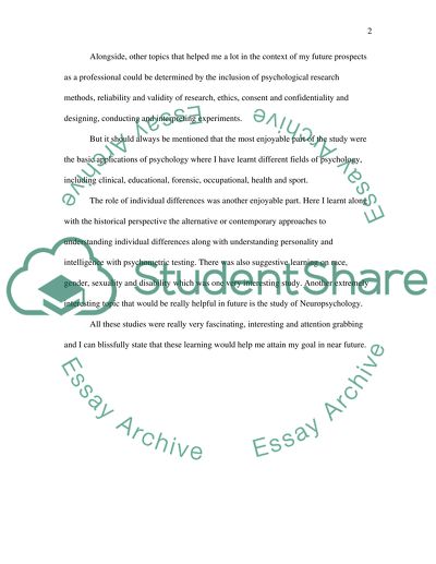 What have you learned from a psychology degree