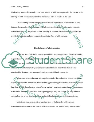 Adult Learning Theories