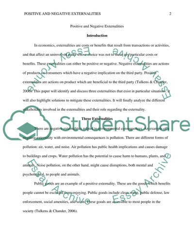 Explain positive and negative externalities picture