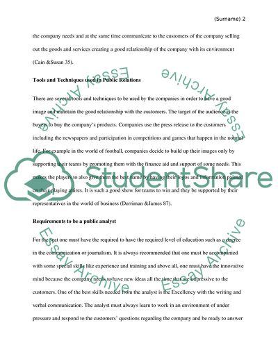 Research Job/career - mines is Public Relations