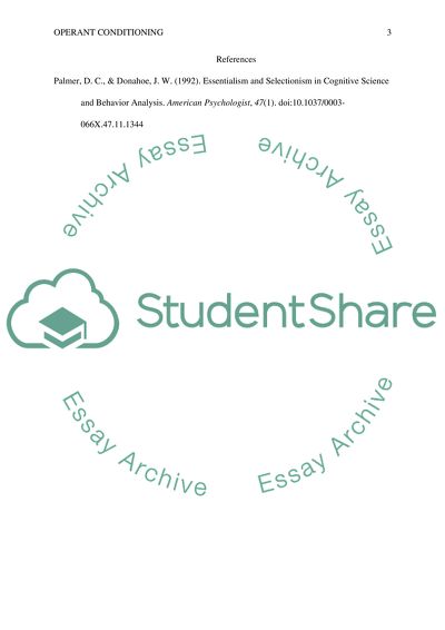 Cognitive Science and Behavior Analysis: Operant Conditioning