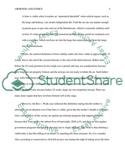 Abortion and Ethics in the USA