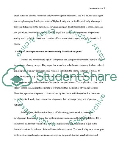 An Alternative to Sprawl Cities