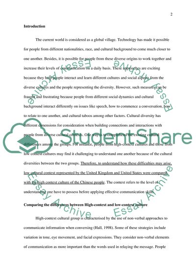 High-Context and Low-Context Culture