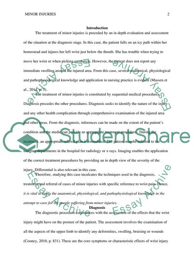 The Treatment of Minor Injuries