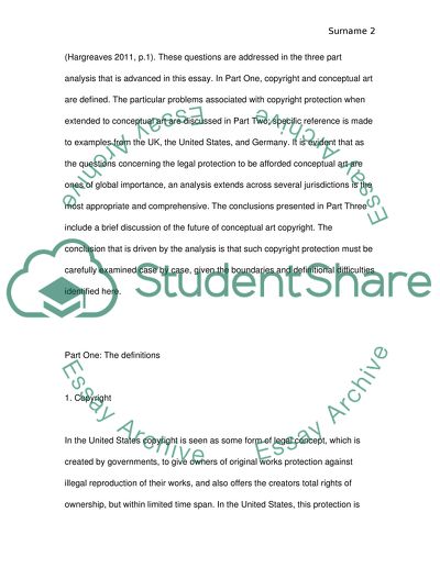 Copyright Protection for Artistic Works: the Challenges Posed by Conceptual Art