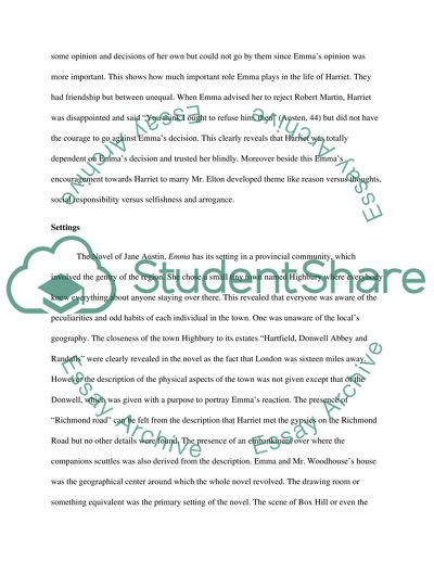 Character and Setting in Emma