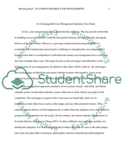 An Unmanageable Case-Management Quandary Case Study