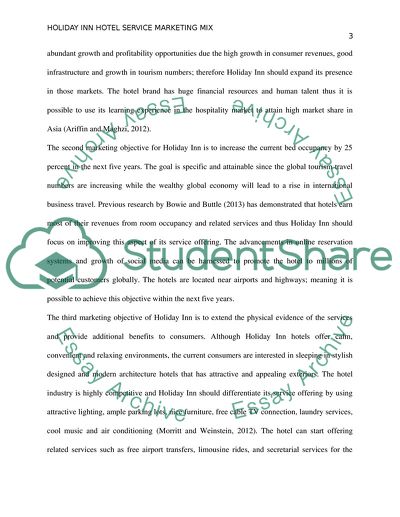 Holiday Inn Hotel Service Marketing Mix