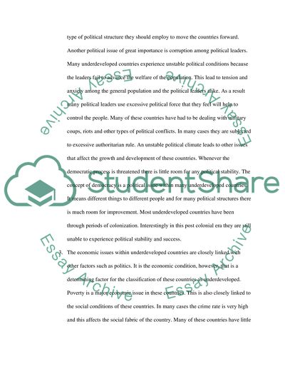 Underdeveloped Countries