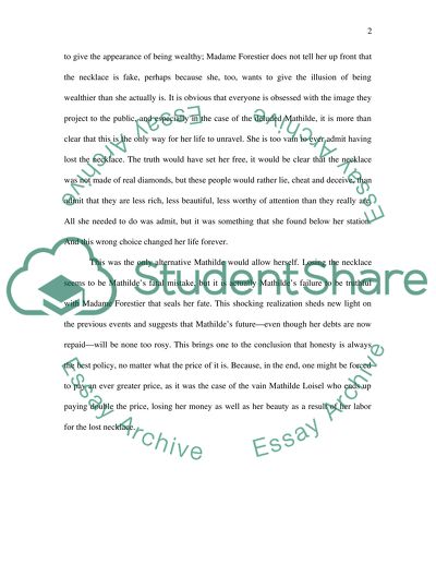 The Diamond Necklace - Mathilde