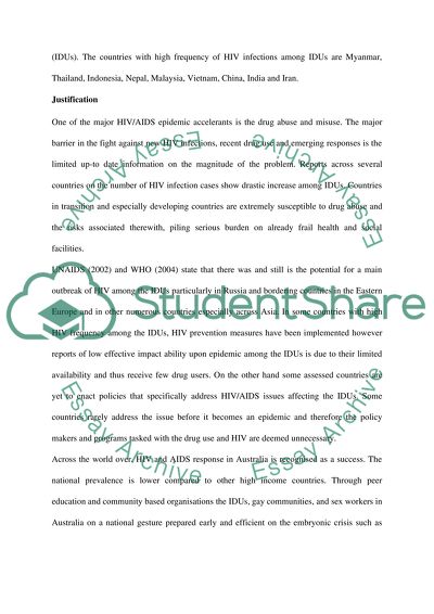 HIV and Aids Social Marketing among the Injectable Drug Users