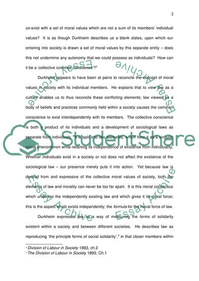 Durkheims Theory of the Development of Law