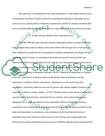 Automatism: A Controversy of Connotation