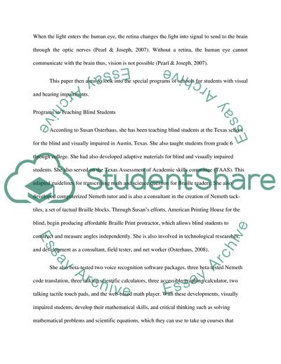 Coping with Visual and Hearing Impairments