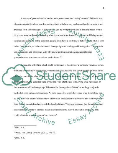 Postmodernism and Media