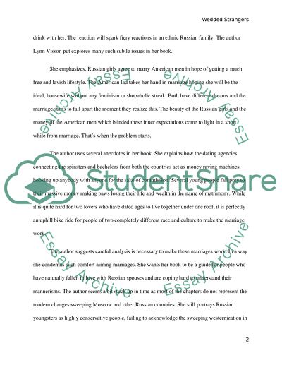 Wedded Strangers: the Challenges of Russian American Marriages