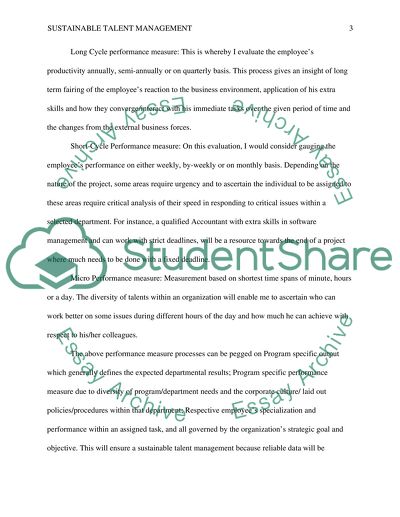 Sustainable Talent Management