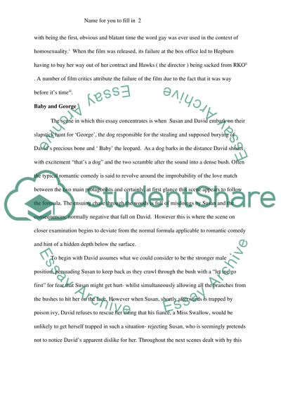 How Does Bringing up Baby Invert the Trajectory of the Romantic Comedy