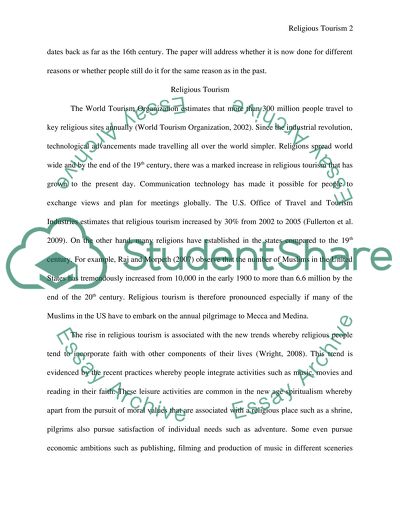 Has religious tourism increased because of the recent growth in new age spiritualism