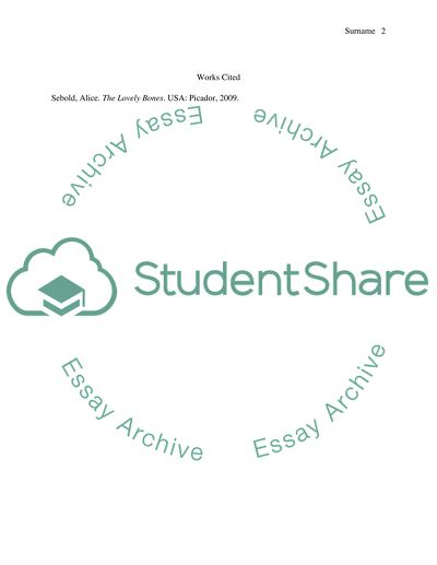 The Lovely Bones by Sebold Alice