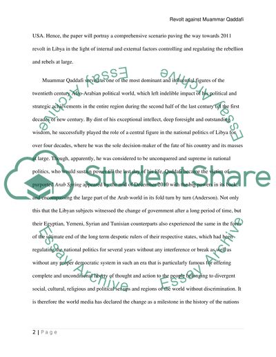 Revolt against Muammar Qaddafi