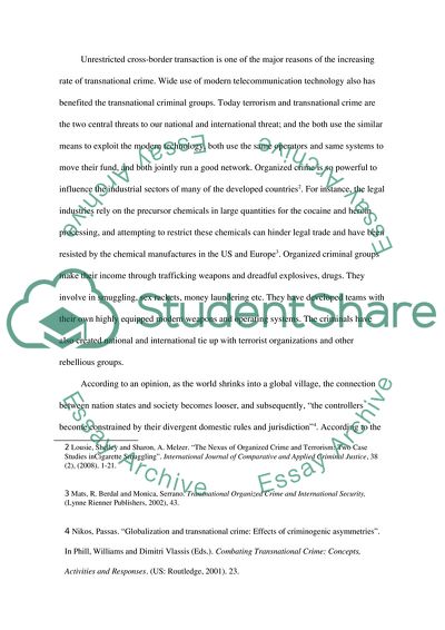 Transnational Criminal Organizations