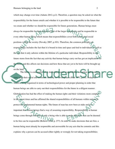 Human Responsibility for the World and Its Future