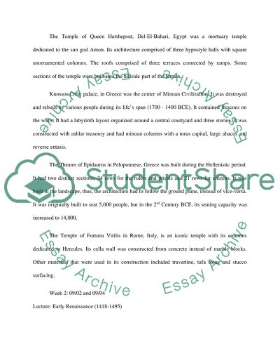 History of architecture NOTEBOOK