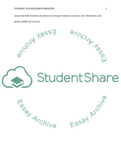 Nursing and Research Processes