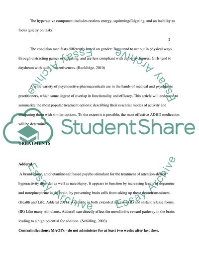 Attention-Deficit Hyperactivity Disorder: the Choice of Treatment