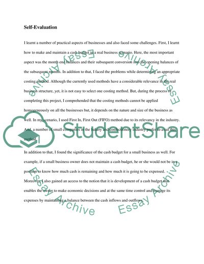 Managing Financial Resources and Decisions: Self-Evaluation