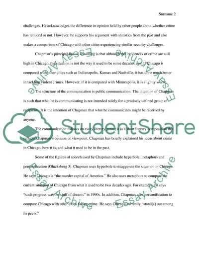 Rhetoric Essay Assignment