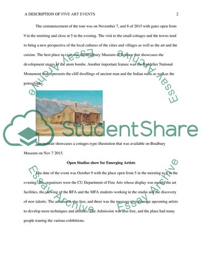 The Attendance to Five Art Events