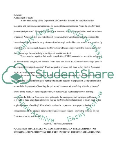 USA Department of Correction - the Revised Mail Policies