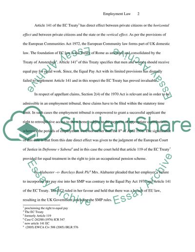 Employment Law in the UK