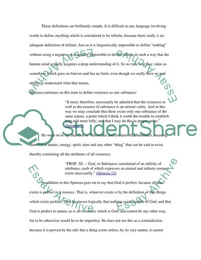 Spinozas Conception of God