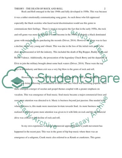 The death of rock and roll