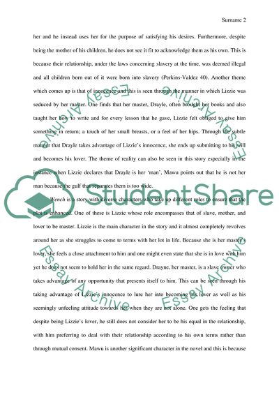 Analysis of the Novel Wench by Dolen Perkins-Valdez