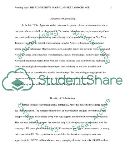 The Competitive Global Market and Change