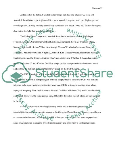 Define Battle of COP Keating