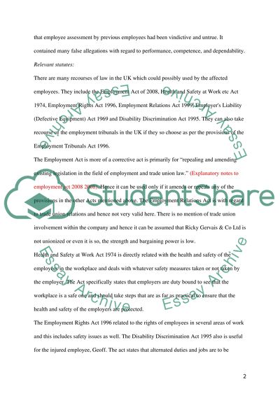 Health and Safety Problems of Employers